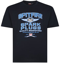 Spionage Spitfire Print T-Shirt Schwarz